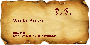 Vajda Vince névjegykártya